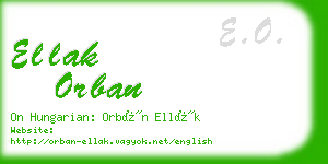 ellak orban business card